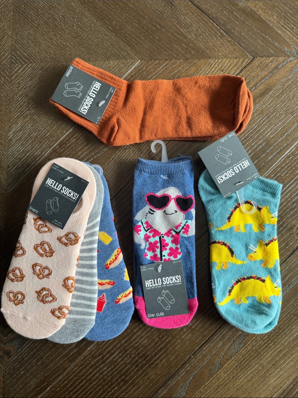 Hello Socks! Bundle of Women’s Socks OS 4-10 New NWT